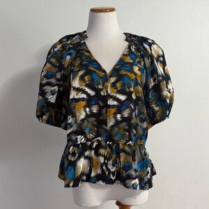 DKNY Multicolor Patterned Blouse
